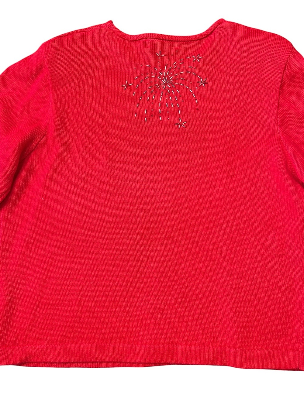 VTG Berek Patriotic American Flag & Fireworks Sweater Red Size Large - Picture 6 of 10